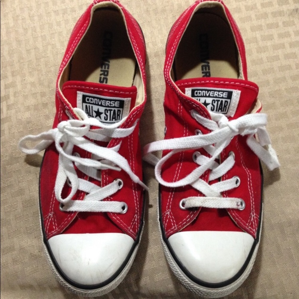Red low rise converse